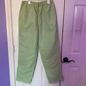 Light green track pants